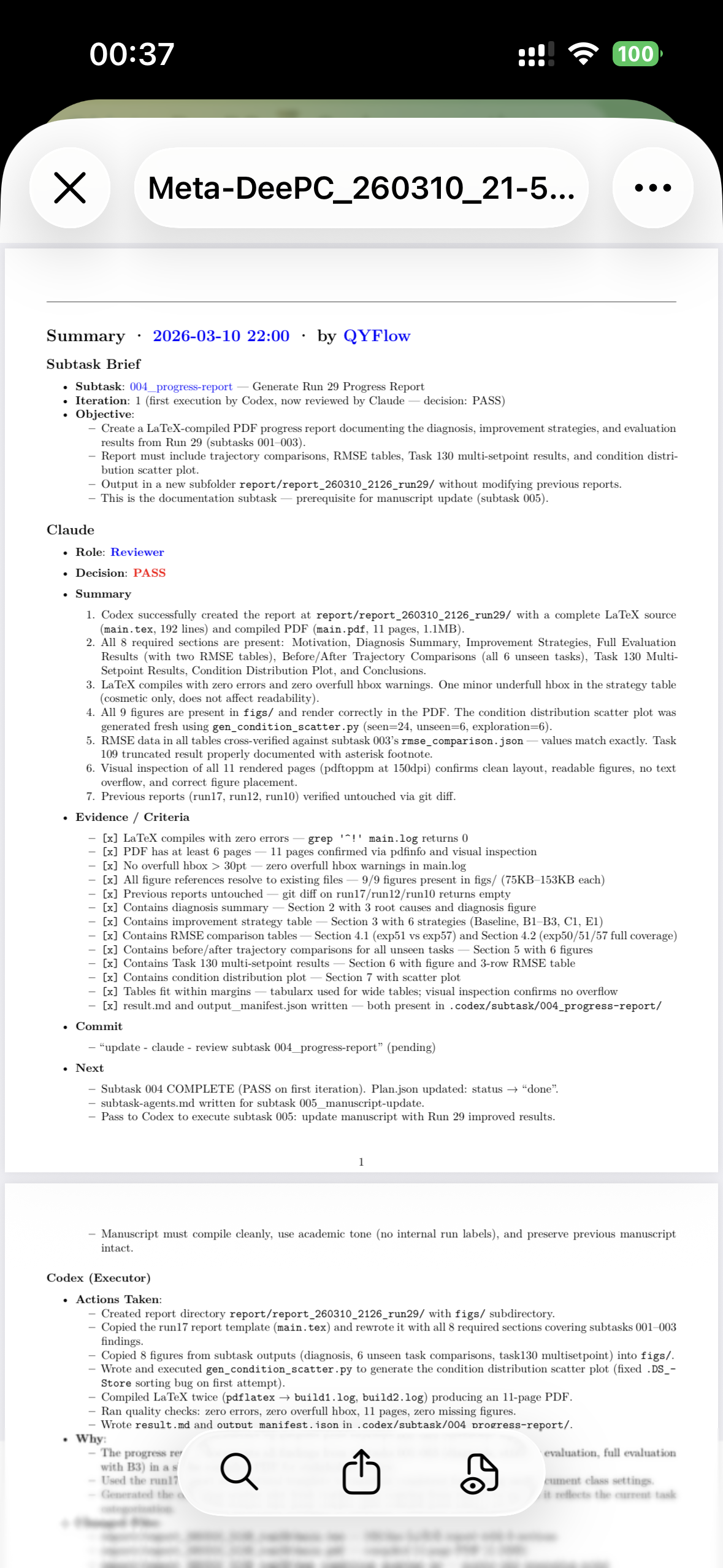 Subtask Report